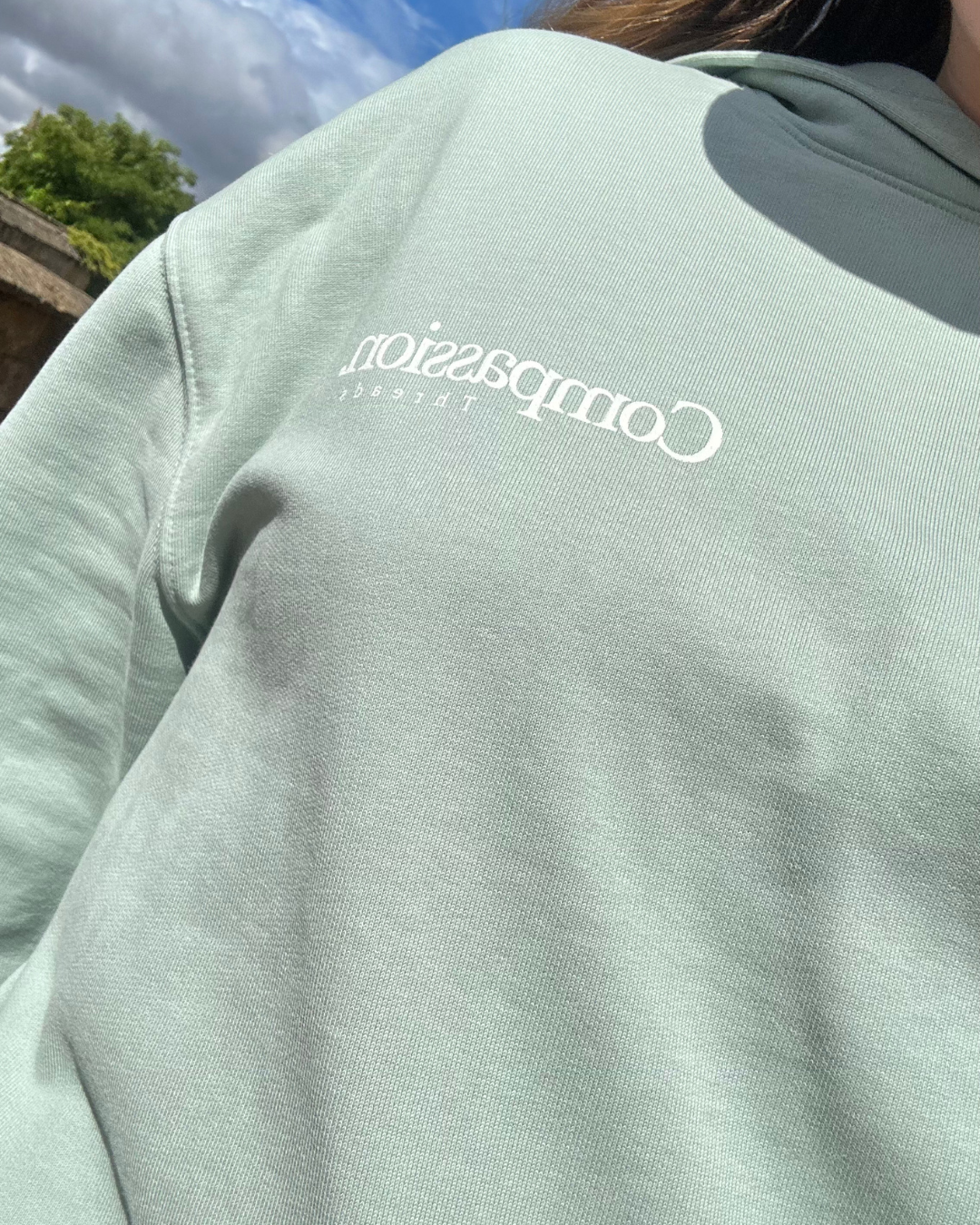 Choose Compassion Academic Oversized Hoodie Oversized Hoodie Compassion Threads Sustainable vegan clothing premium ethical cruelty-free fashion