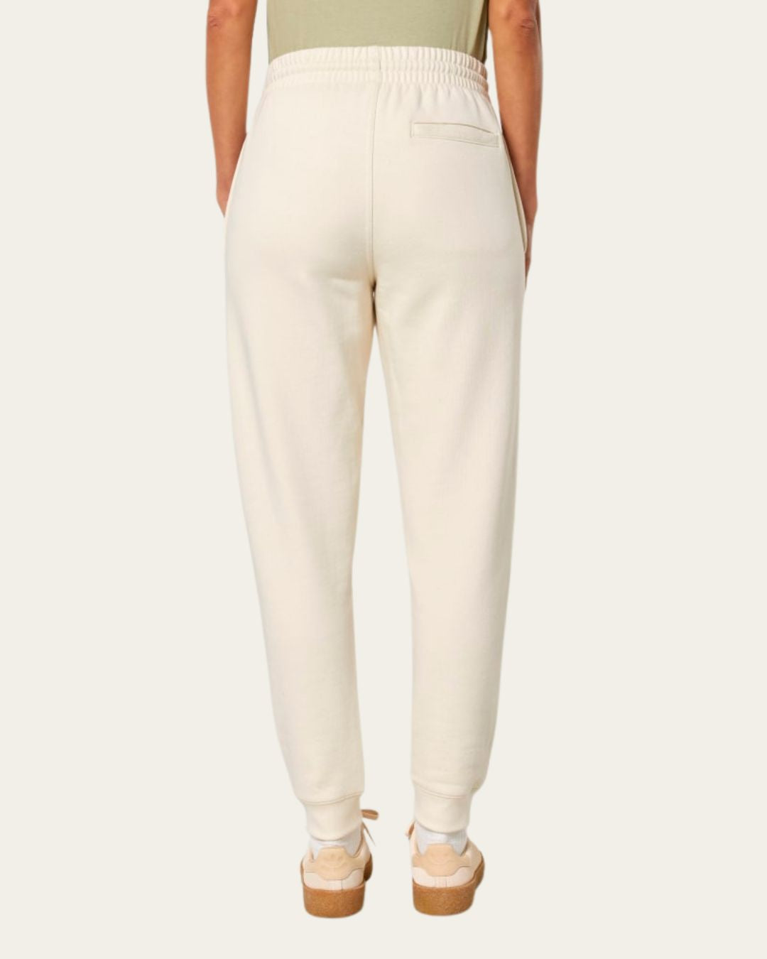 Logo Joggers Cream Jogger Bottoms Compassion Threads Sustainable vegan clothing premium ethical cruelty-free fashion