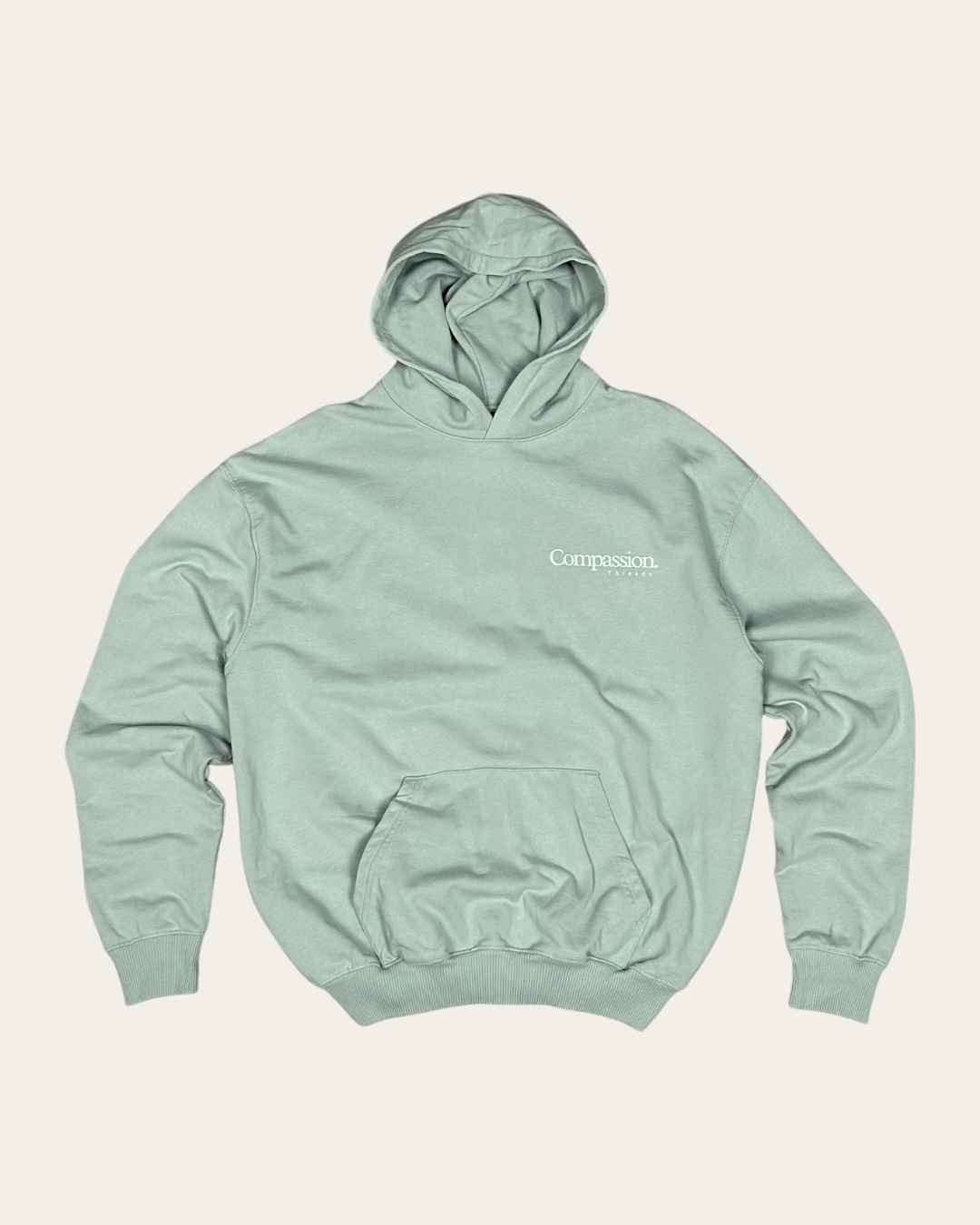 Choose Compassion Academic Oversized Hoodie Oversized Hoodie Compassion Threads Sustainable vegan clothing premium ethical cruelty-free fashion