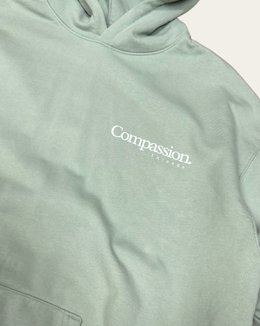 Choose Compassion Academic Oversized Hoodie Oversized Hoodie Compassion Threads Sustainable vegan clothing premium ethical cruelty-free fashion