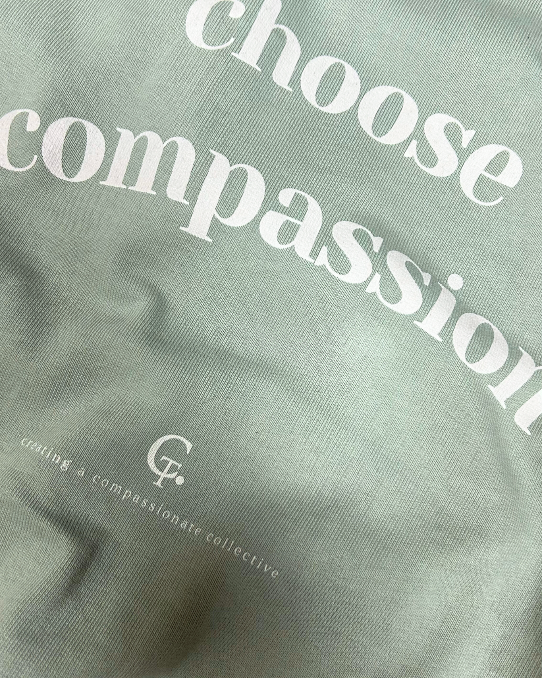Choose Compassion Academic Oversized Hoodie Oversized Hoodie Compassion Threads Sustainable vegan clothing premium ethical cruelty-free fashion