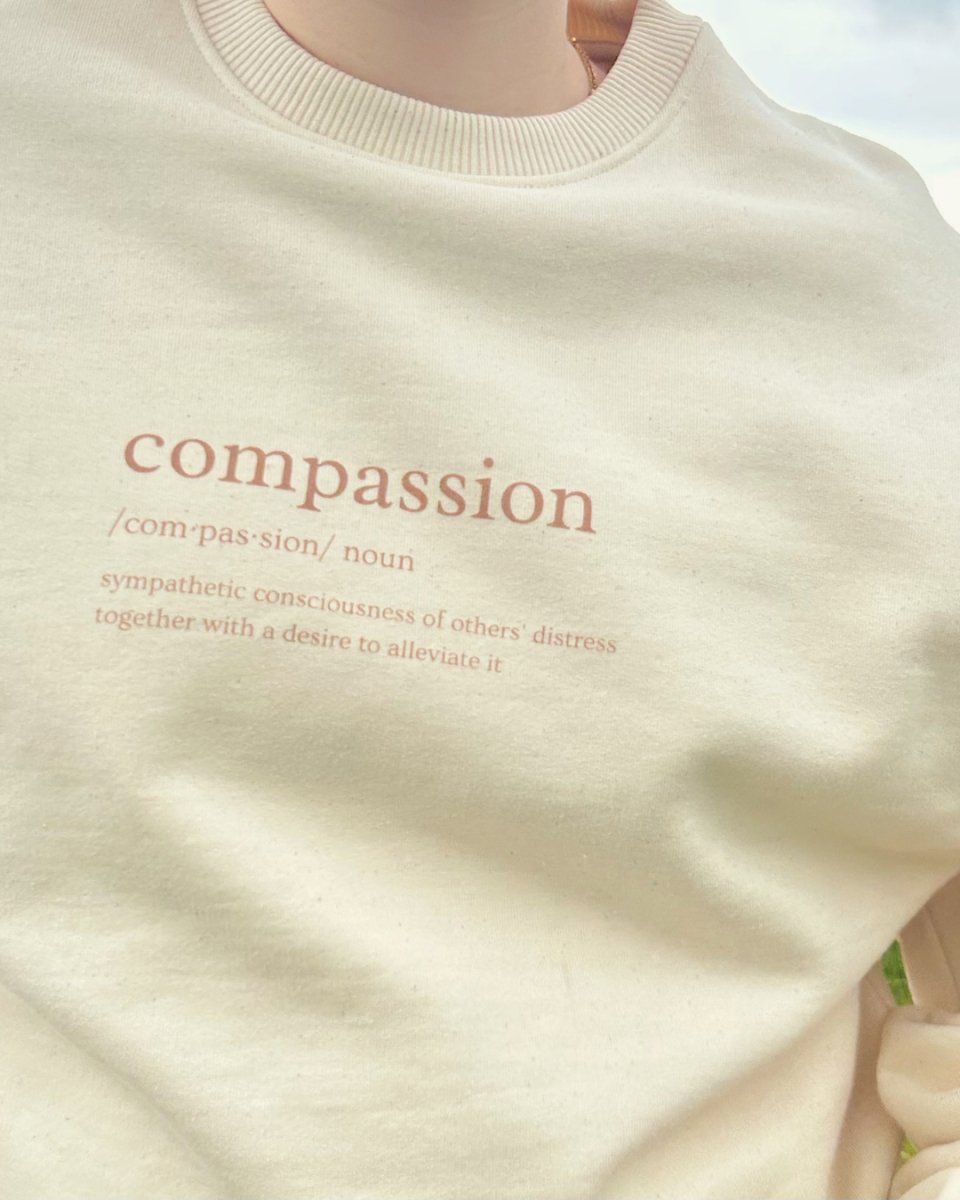 Compassion Definition Sweatshirt Sweater Compassion Threads Sustainable vegan clothing premium ethical cruelty-free fashion
