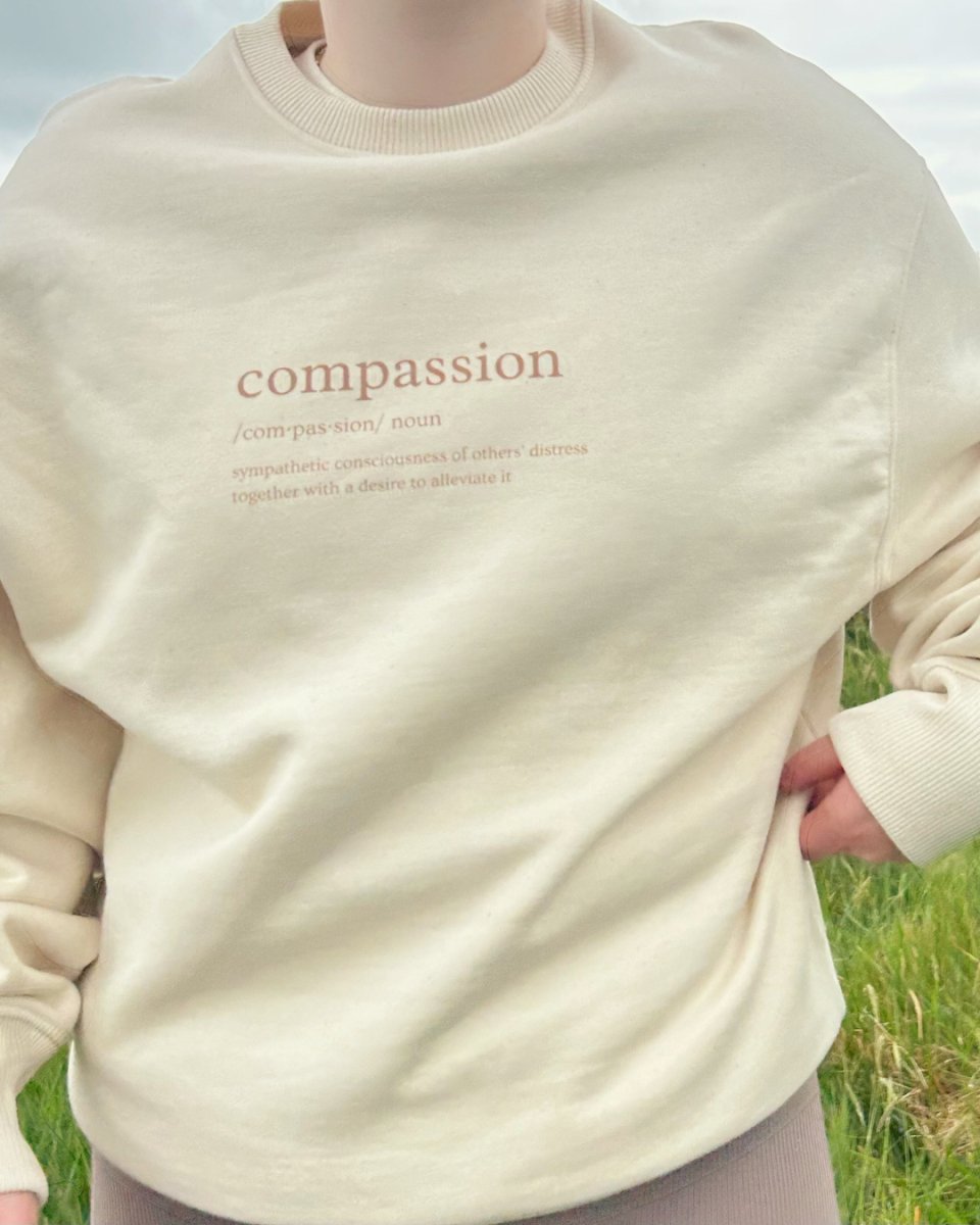 Compassion Definition Sweatshirt Sweater Compassion Threads Sustainable vegan clothing premium ethical cruelty-free fashion