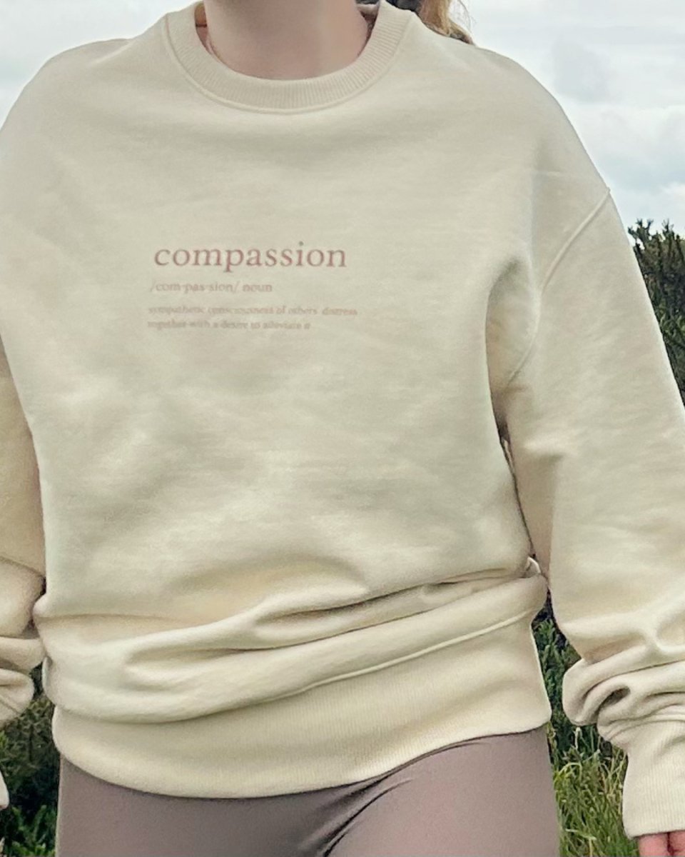 Compassion Definition Sweatshirt Sweater Compassion Threads Sustainable vegan clothing premium ethical cruelty-free fashion