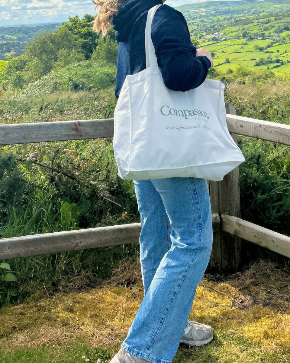 Compassion Threads Tote Bag Tote Bag Compassion Threads Sustainable vegan clothing premium ethical cruelty-free fashion