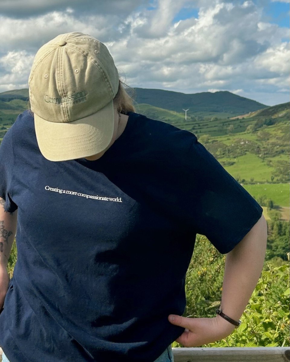 Creating A More Compassionate World T-shirt T-Shirt Compassion Threads Sustainable vegan clothing premium ethical cruelty-free fashion