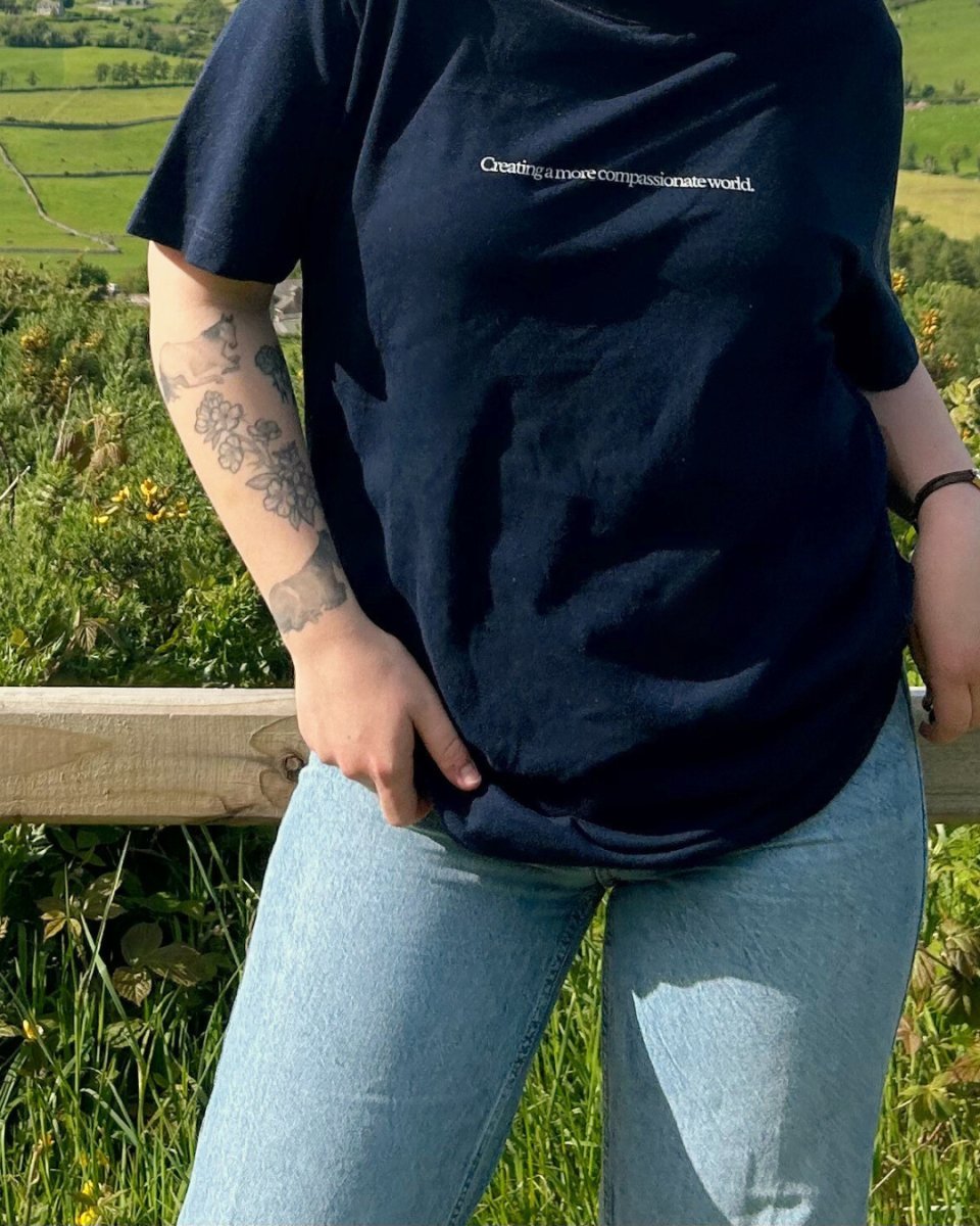Creating A More Compassionate World T-shirt t-shirt Compassion Threads Sustainable vegan clothing premium loungewear oversized streetwear ethical fashion