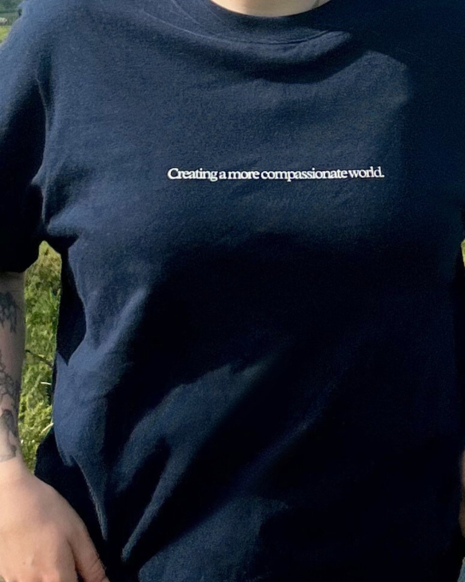 Creating A More Compassionate World T-shirt T-Shirt Compassion Threads Sustainable vegan clothing premium ethical cruelty-free fashion