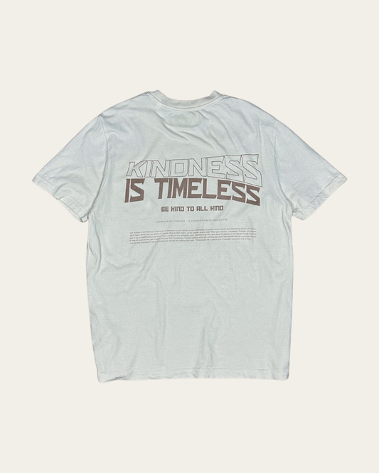 Kindness Is Timeless Graphic Tee Relaxed Fit T-shirt Cream T-Shirt Compassion Threads Sustainable vegan clothing premium loungewear oversized streetwear ethical fashion