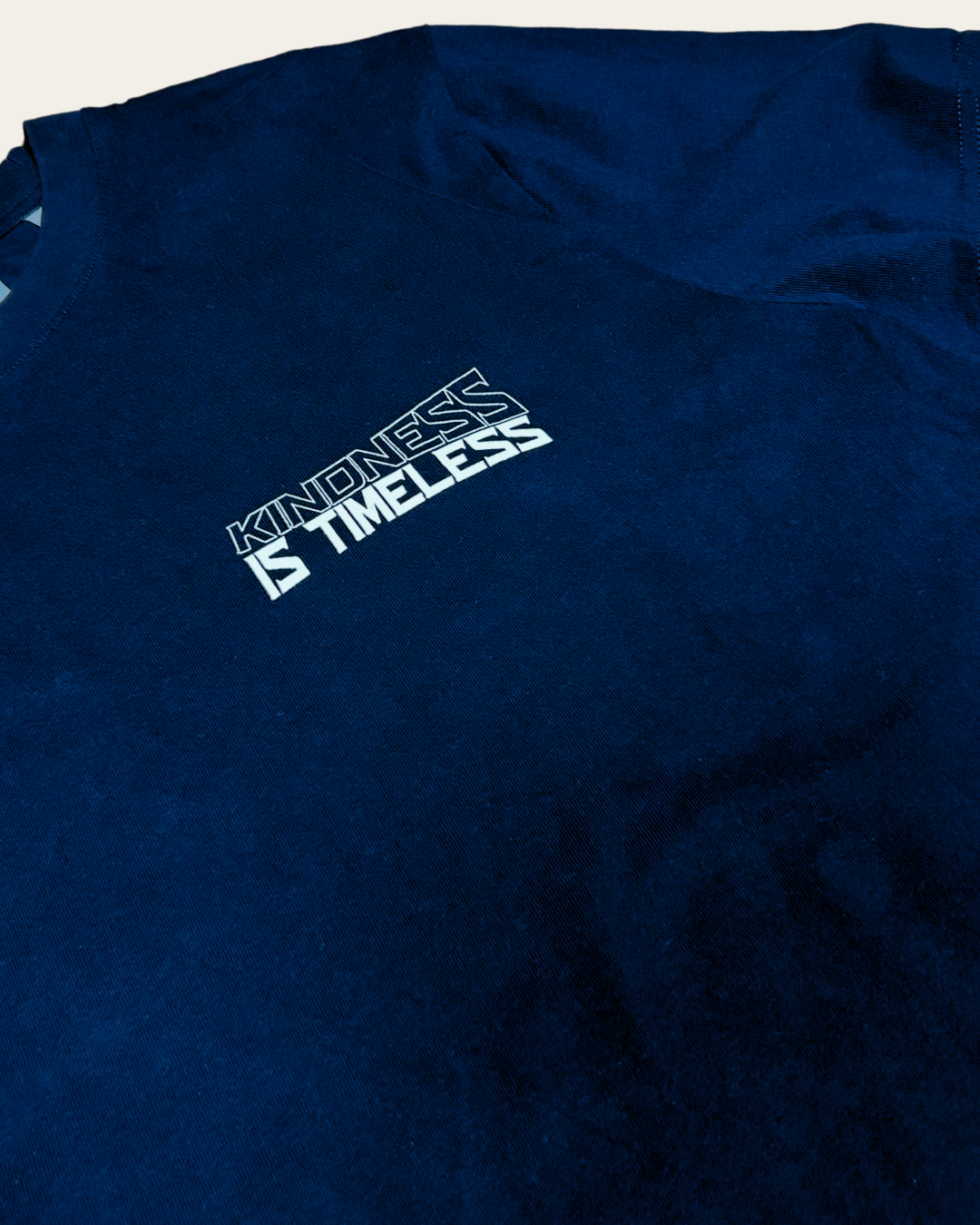 Kindness Is Timeless Graphic Tee Relaxed Fit T-shirt Navy T-Shirt Compassion Threads Sustainable vegan clothing premium ethical cruelty-free fashion