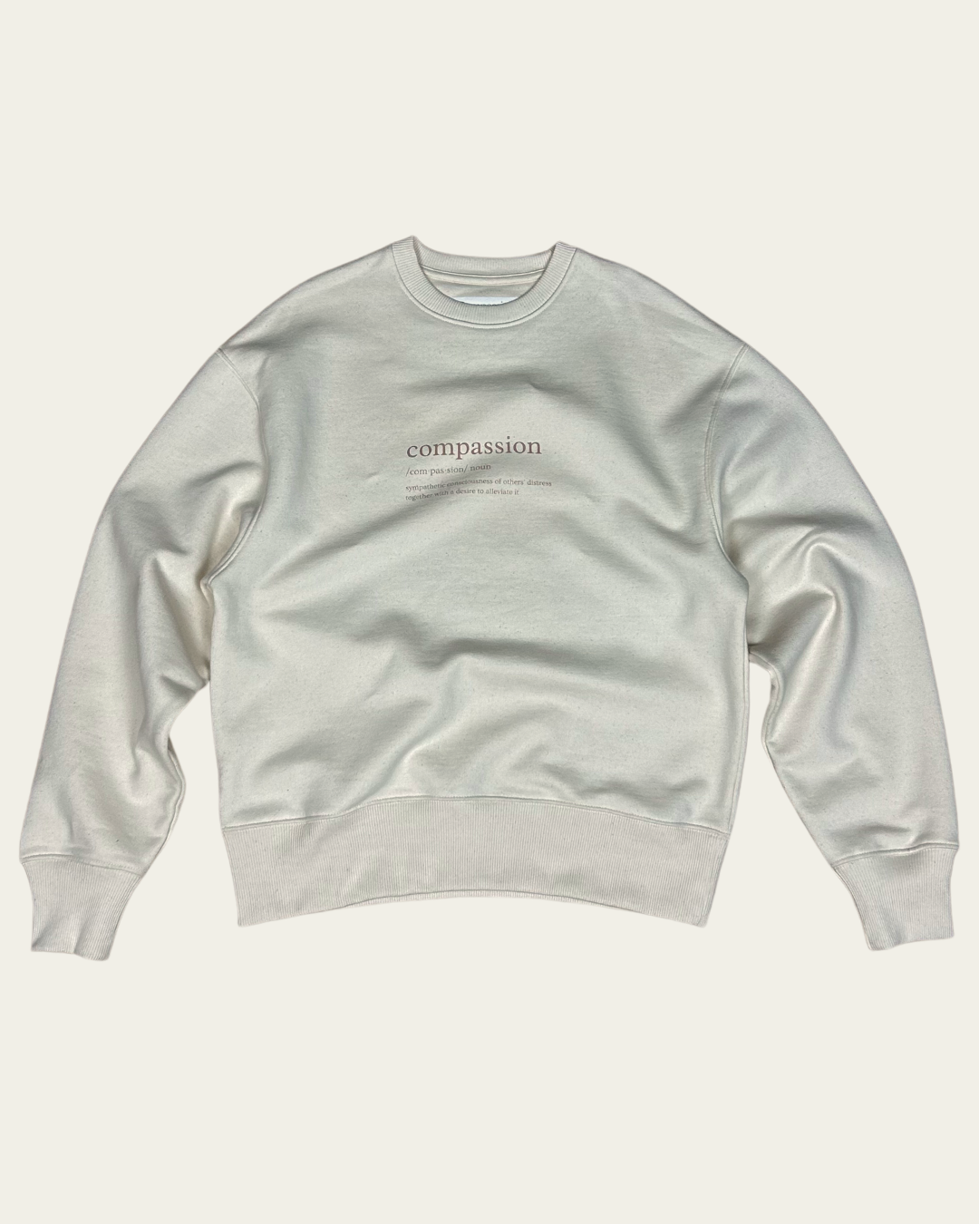 Compassion Definition Sweatshirt Sweater Compassion Threads Sustainable vegan clothing premium ethical cruelty-free fashion