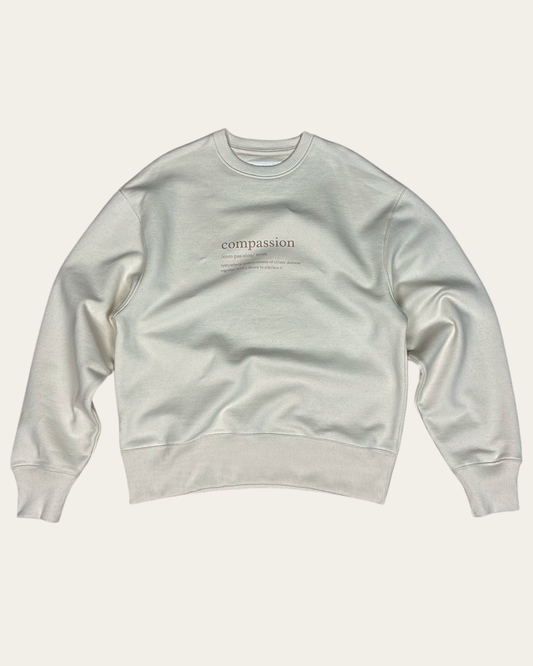 Compassion Definition Sweatshirt Sweater Compassion Threads Sustainable vegan clothing premium loungewear oversized streetwear ethical fashion