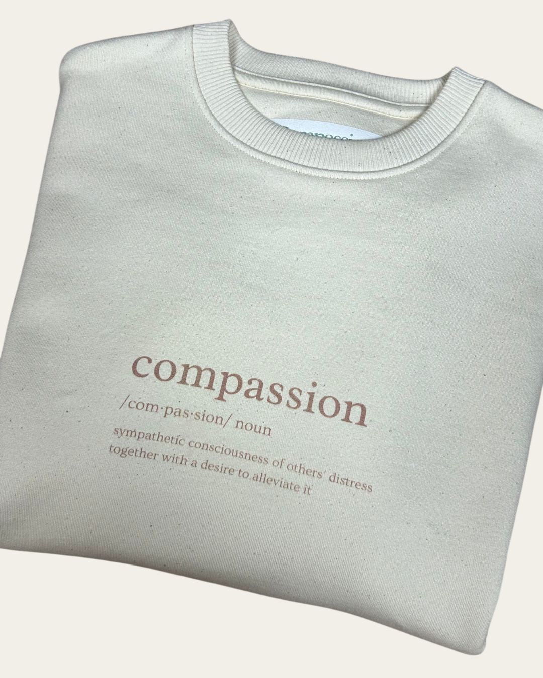 Compassion Definition Sweatshirt Sweater Compassion Threads Sustainable vegan clothing premium ethical cruelty-free fashion