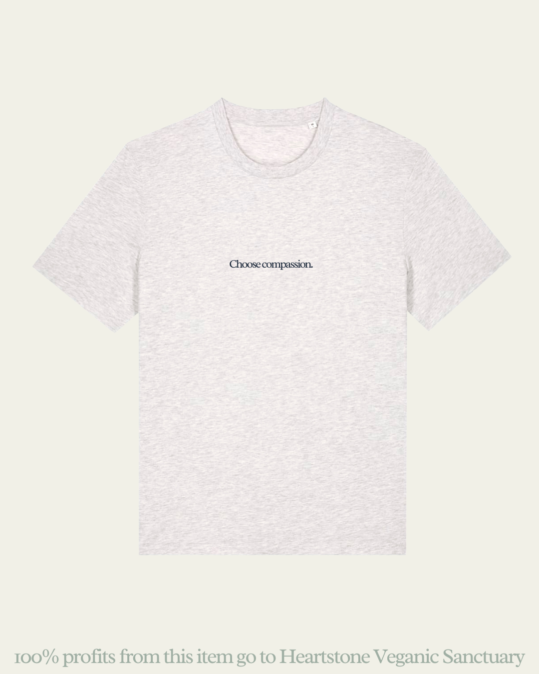 Heartstone Choose Compassion T-shirt T-Shirt Compassion Threads Sustainable vegan clothing premium loungewear oversized streetwear ethical fashion