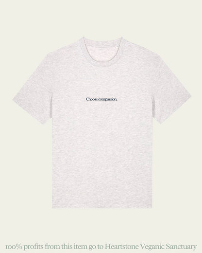 Heartstone Choose Compassion T-shirt T-Shirt Compassion Threads Sustainable vegan clothing premium loungewear oversized streetwear ethical fashion