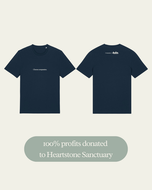 Heartstone Choose Compassion T-shirt T-Shirt Compassion Threads Sustainable vegan clothing premium loungewear oversized streetwear ethical fashion