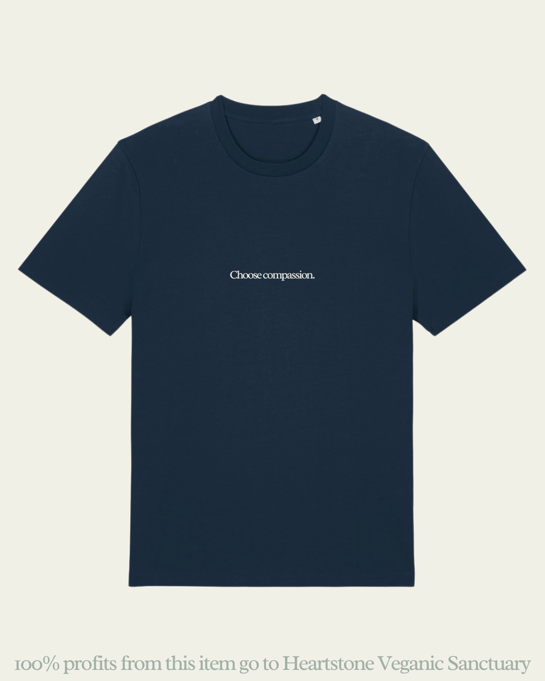 Heartstone Choose Compassion T-shirt T-Shirt Compassion Threads Sustainable vegan clothing premium loungewear oversized streetwear ethical fashion