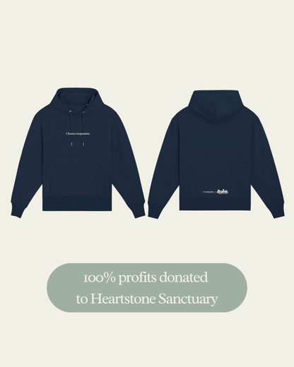 Choose Compassion Heartstone Sanctuary Hoodie Hoodie Compassion Threads Sustainable vegan clothing premium loungewear oversized streetwear ethical fashion