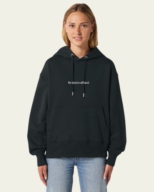 Be Kind to all Kind Heartstone Sanctuary Hoodie (version 2) Hoodie Compassion Threads Sustainable vegan clothing premium ethical cruelty-free fashion