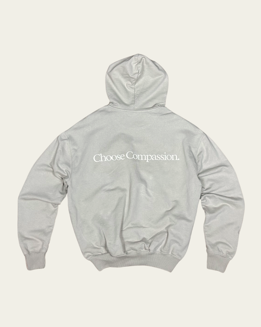 Choose Compassion Oversized Hoodie Oversized Hoodie Compassion Threads Sustainable vegan clothing premium ethical cruelty-free fashion