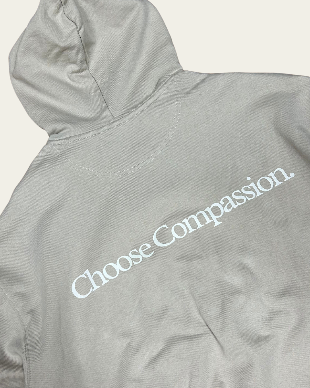 Choose Compassion Oversized Hoodie Oversized Hoodie Compassion Threads Sustainable vegan clothing premium ethical cruelty-free fashion