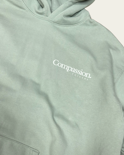 Choose Compassion Academic Oversized Hoodie Oversized Hoodie Compassion Threads Sustainable vegan clothing premium loungewear oversized streetwear ethical fashion