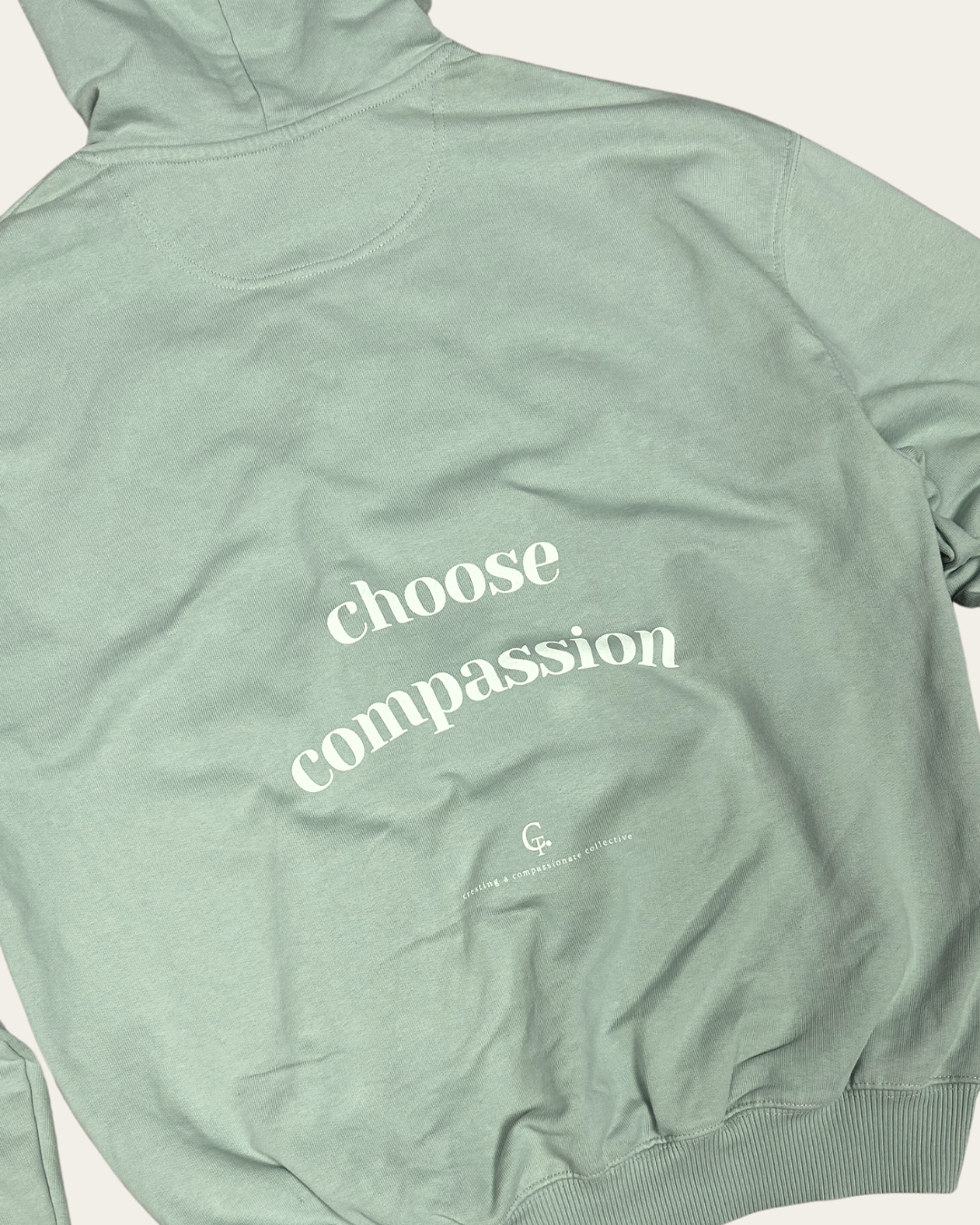 Choose Compassion Academic Oversized Hoodie Oversized Hoodie Compassion Threads Sustainable vegan clothing premium loungewear oversized streetwear ethical fashion